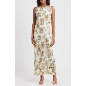 Top Shop Tropical Print Maxi Dress